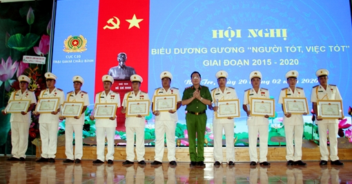 Trại giam Châu Bình biểu dương gương người tốt, việc tốt