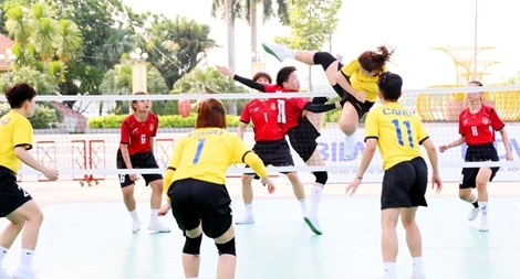 Đội cầu mây CAND vô địch nội dung 4 nữ tại Giải Vô địch các CLB quốc gia 2021