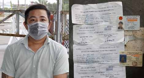 Tài xế làm giả giấy xét nghiệm COVID-19 để qua chốt kiểm soát