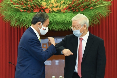 Tổng Bí thư, Chủ tịch nước Nguyễn Phú Trọng tiếp Thủ tướng Nhật Bản