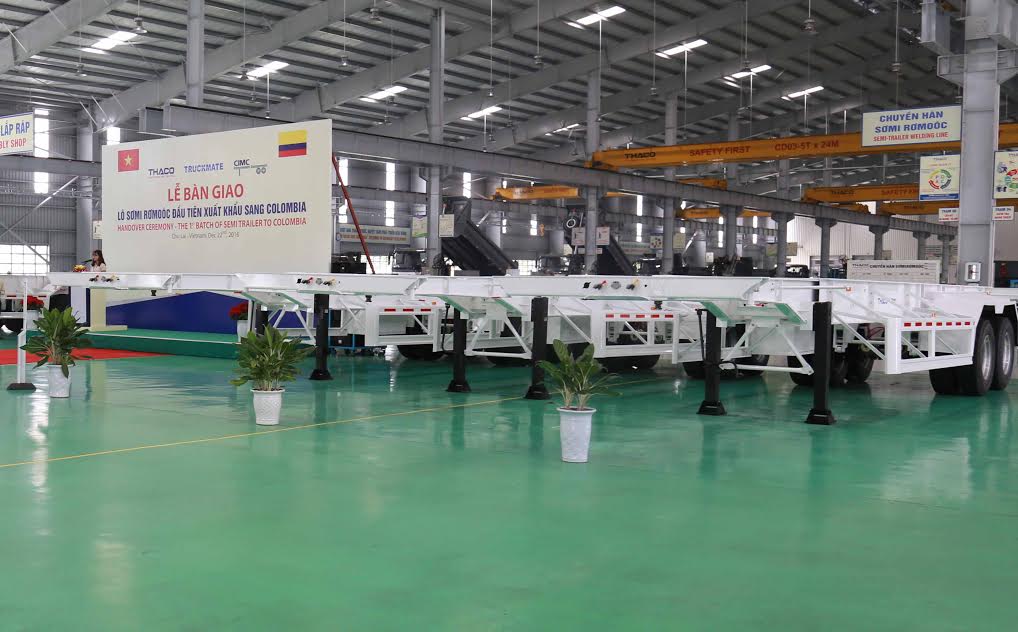 Việt Nam lần đầu xuất khẩu sơmi rơmoóc sang thị trường Colombia