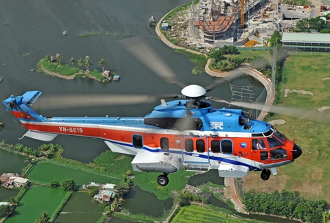 Tỉnh Cà Mau thuê máy bay trực thăng bay khảo sát sạt lở