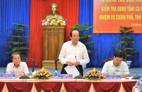 Tổ công tác của Thủ tướng làm việc tại Cà Mau