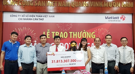 Một phụ nữ ở Cần Thơ trúng Vietlott trên 31 tỷ đồng 