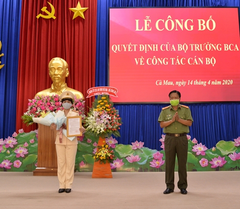 Công an tỉnh Cà Mau có nữ Phó Giám đốc đầu tiên