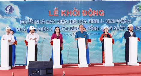 Khởi công nhà máy điện gió trên 5.200 tỷ đồng ở Bạc Liêu 