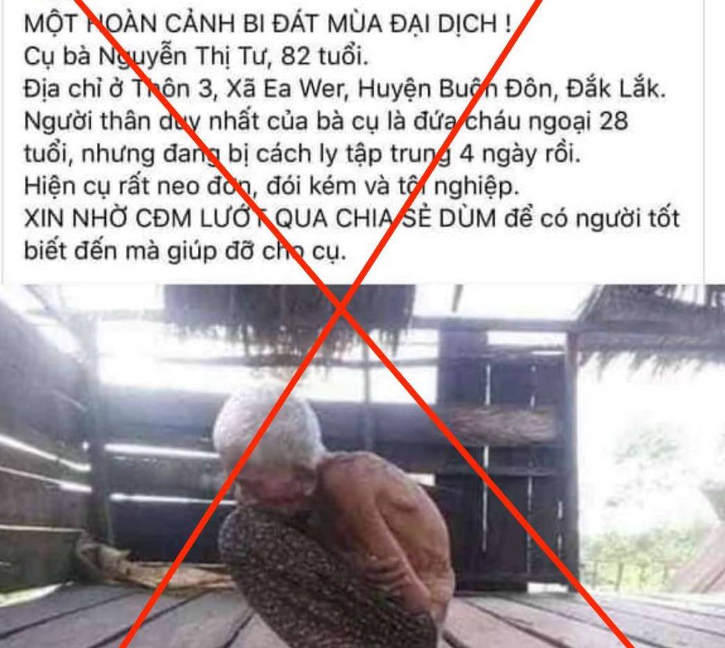Đăng tin cụ bà neo đơn, đói kém giữa mùa dịch để…câu like