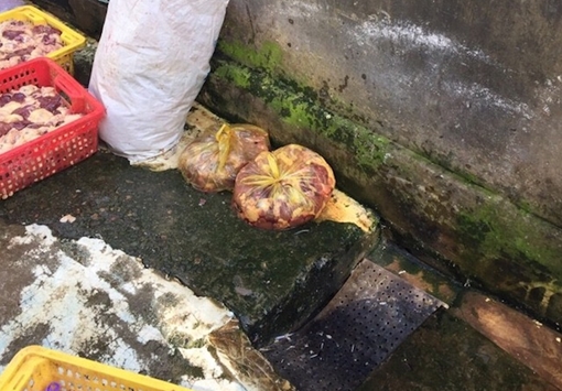 Hãi hùng thịt gà "ướp, nhuộm" hàn the