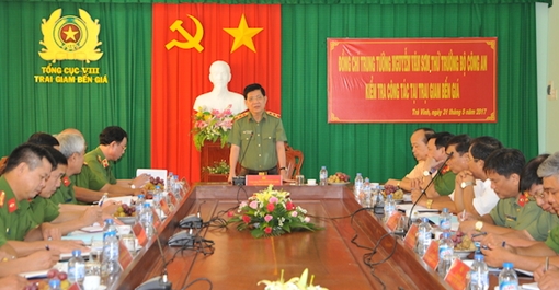 Lãnh đạo Bộ Công an kiểm tra công tác tại Trại giam Bến Giá