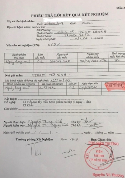 Cháu bé 2 tuổi ở Trà Vinh âm tính với virus Corona