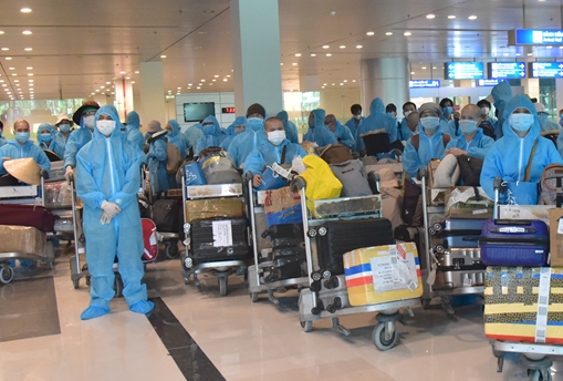 Sân bay Cần Thơ đón 339 công dân trở về từ Ấn Độ