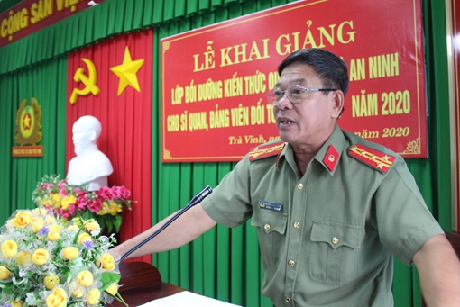 Công an Trà Vinh khai giảng lớp bồi dưỡng kiến thức quốc phòng – an ninh