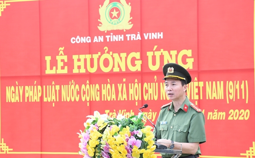 Công an tỉnh Trà Vinh hưởng ứng Ngày pháp luật