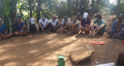 Tạm giữ 21 con bạc sát phạt trên trường gà 