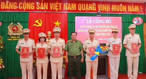Thành lập Cơ quan Ủy ban Kiểm tra Đảng ủy Công an tỉnh Vĩnh Long