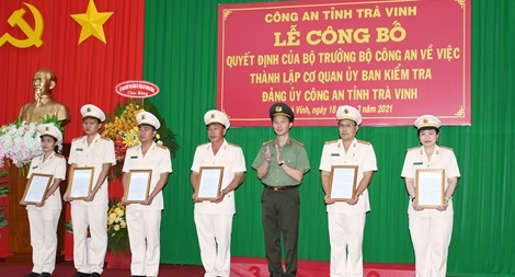 Thành lập Cơ quan Ủy ban kiểm tra Đảng ủy Công an tỉnh Trà Vinh