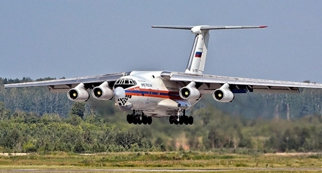 Máy bay Nga chở 40 tấn hàng cứu trợ đang trên đường tới Việt Nam