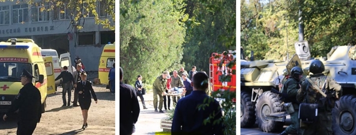 Hiện trường rợn người vụ đánh bom, xả súng tại trường học ở Crimea