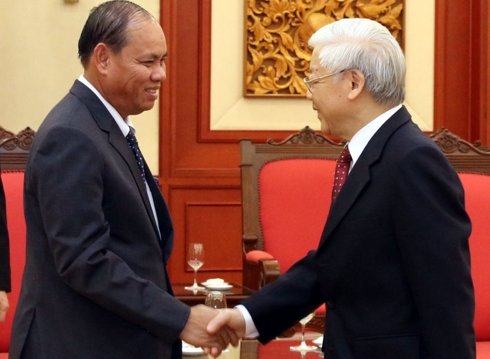 Tổng Bí thư, Chủ tịch nước tiếp đoàn đại biểu cấp cao Bộ An ninh Lào