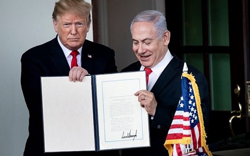 Tổng thống Trump kí lệnh công nhận Cao nguyên Golan của Israel