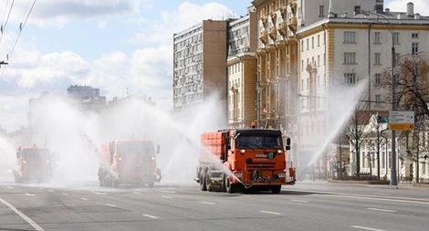 Số ca nhiễm mới COVID-19 tại "ổ dịch" Nga giảm nhẹ